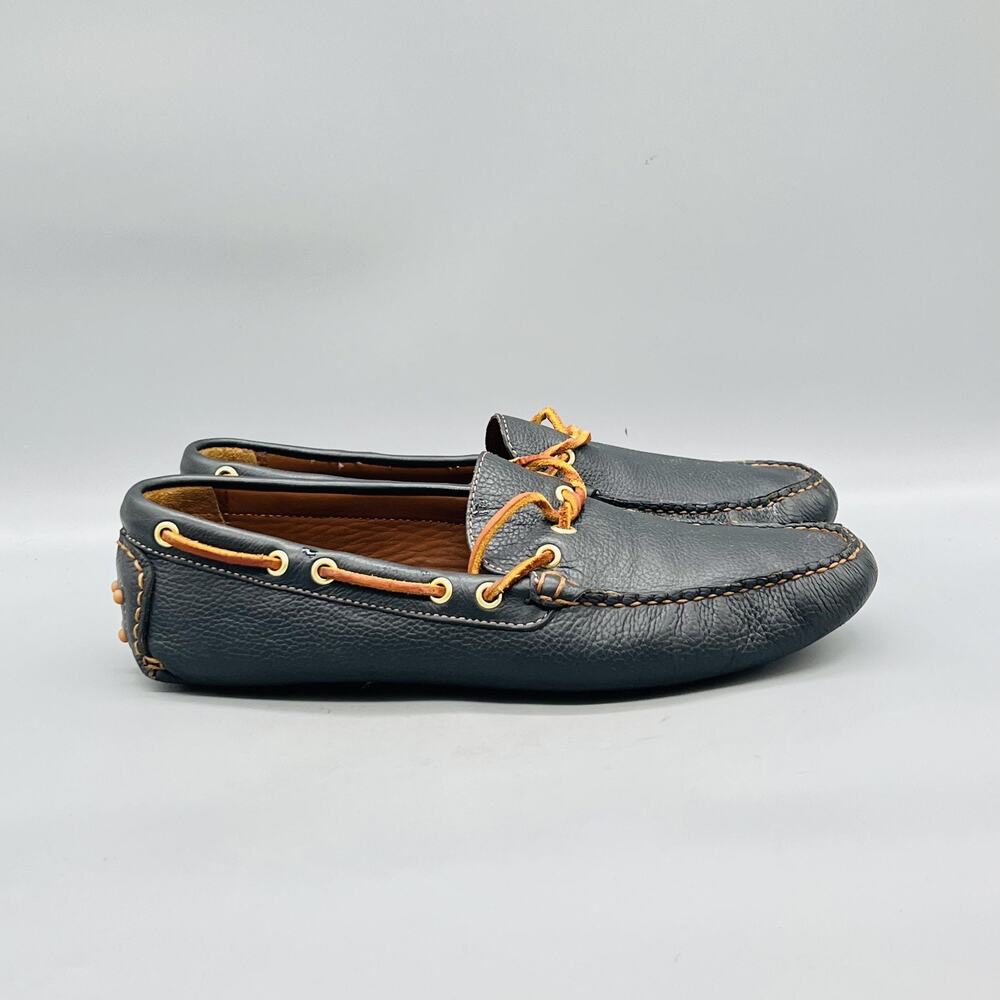 Brooks Brothers Shoes Mens 10.5 Blue Leather Driving Moc Loafers Casual Comfort